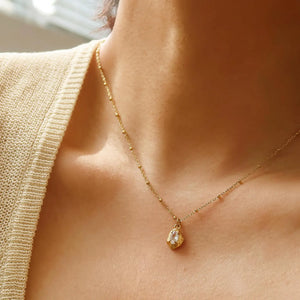 Crystal 18K Gold Necklace