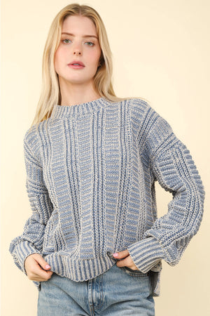 Denim Chenille Sweater