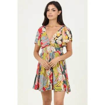 Floral Twist Mini Dress