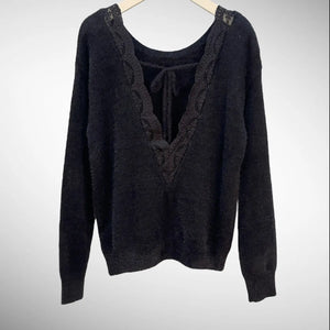 Melania Lace Back Sweater