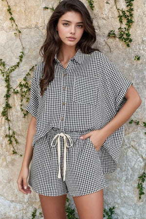 Checkered Gingham Short Set