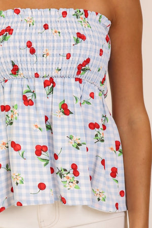 Sweet Cherry Gingham Top