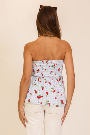 Sweet Cherry Gingham Top