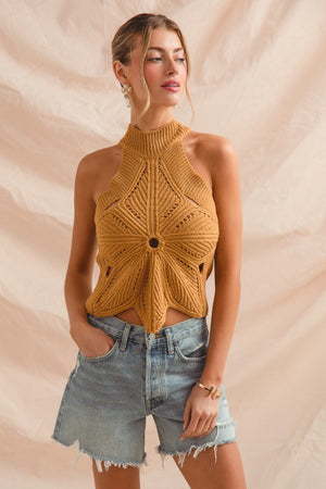 Flower Knit Tank