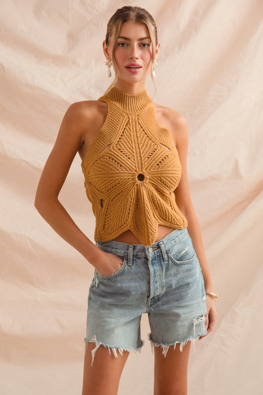 Flower Knit Tank