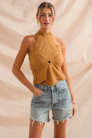 Flower Knit Tank