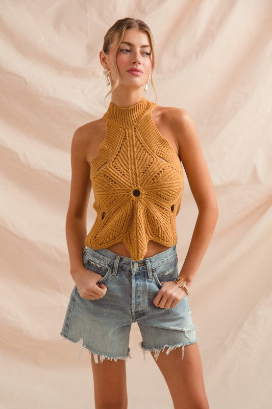 Flower Knit Tank