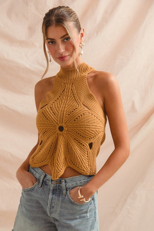 Flower Knit Tank