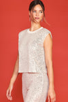 Champagne Sequins Top