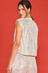 Champagne Sequins Top