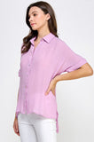 Flamingo Sheer Button Up