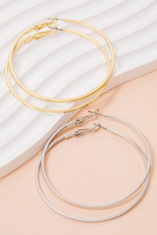 Gold Rush Large Hoops - Gold