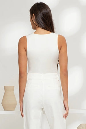 Ivory Scoop Neck Tank