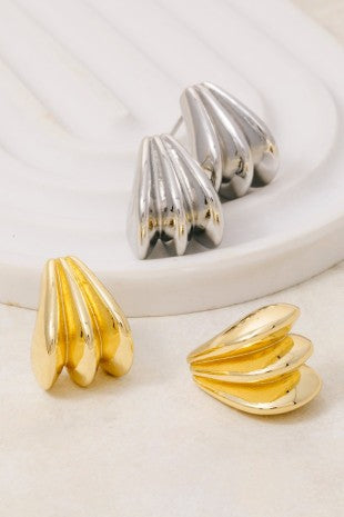 Gold Dipped Triangular Earrings