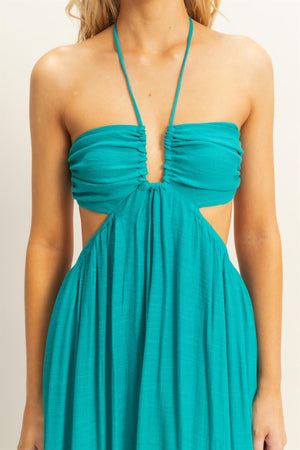 Whispering Waves Cut Out Maxi Dress