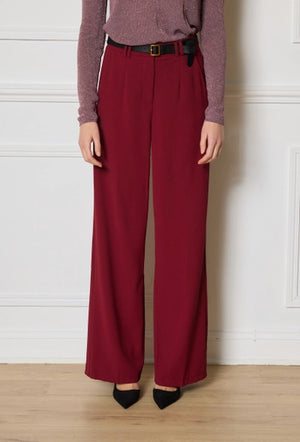 Wine Woven Trouser