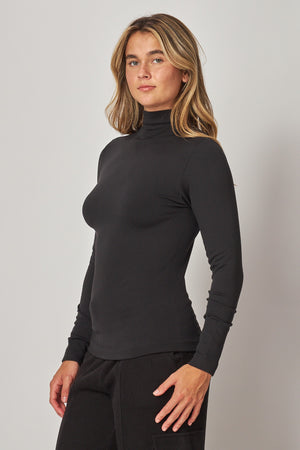 Fleece Lined Mock Long Sleeve