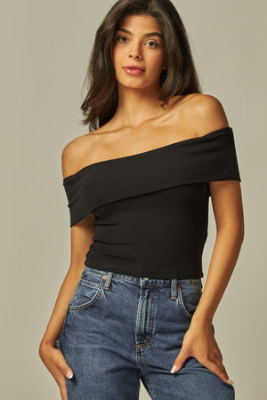 Ribbed  Off The Shoulder