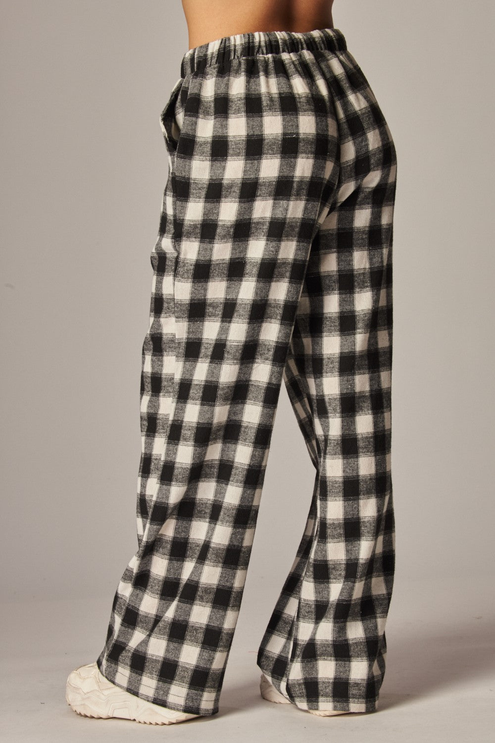 Black & White Buffalo Holiday Plaid Pants