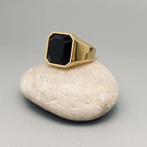 Black Agate Ring