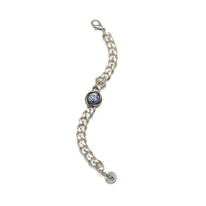 Brilliant Blue Pewter Bracelet