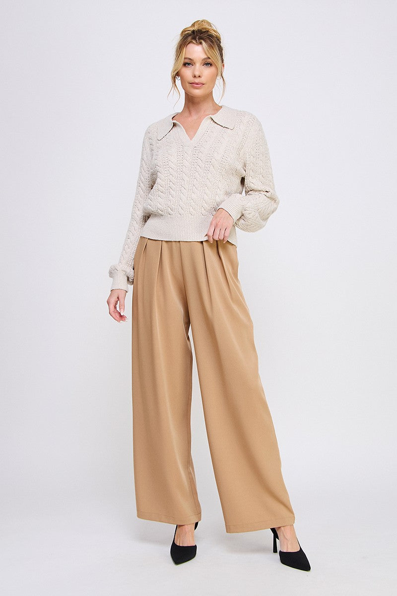 Camel Silky Trouser