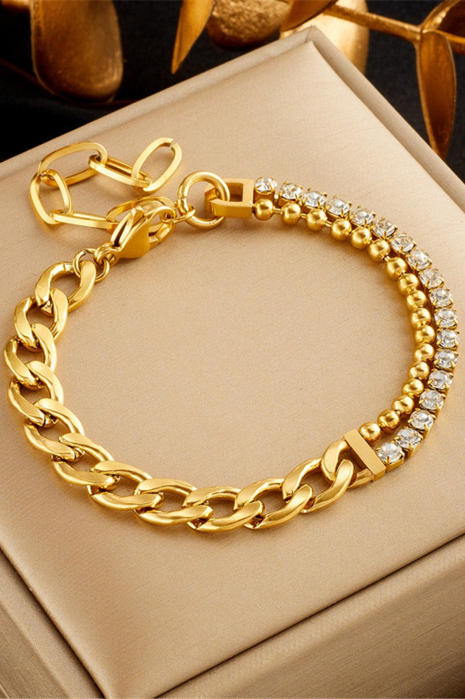 Chain Link Crystal Bracelet