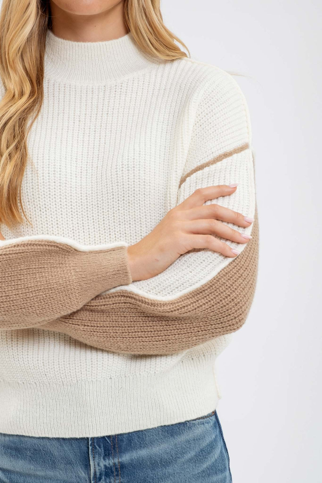 Two Toned Colorblock Sweater