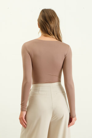 Fall Deep Taupe Bodysuit