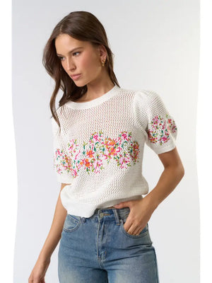 Embroidered  Spring Top