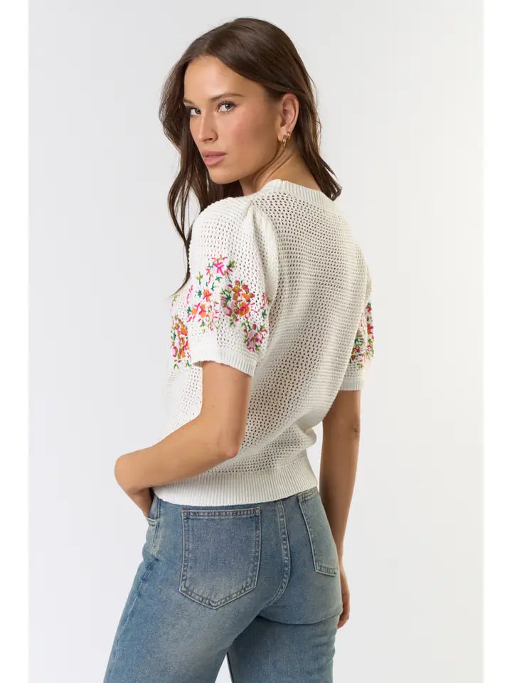 Embroidered  Spring Top