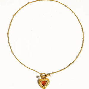 Havana 18K Vintage Heart Necklace