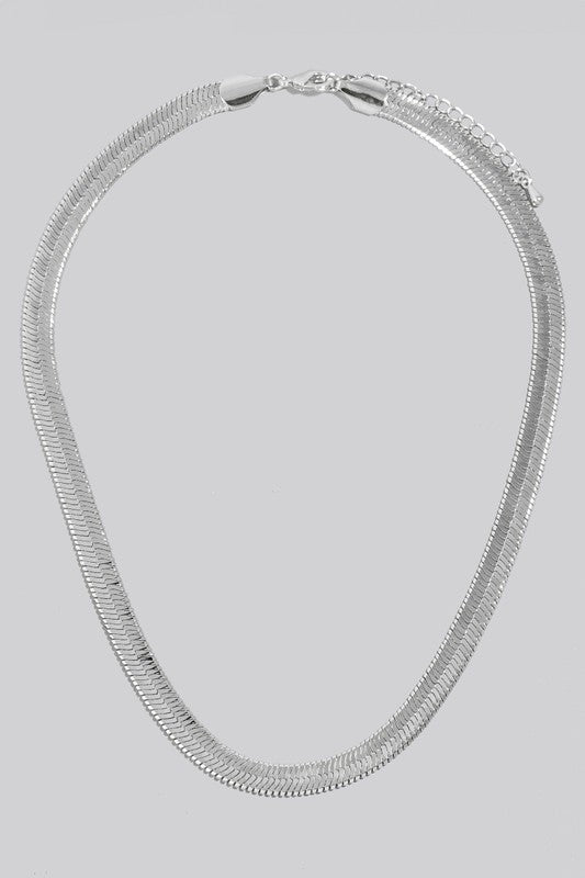 Wide Herringbone Necklace