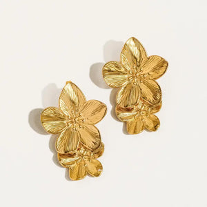 Ivy Stacked Flower Earring