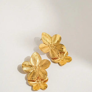 Ivy Stacked Flower Earring