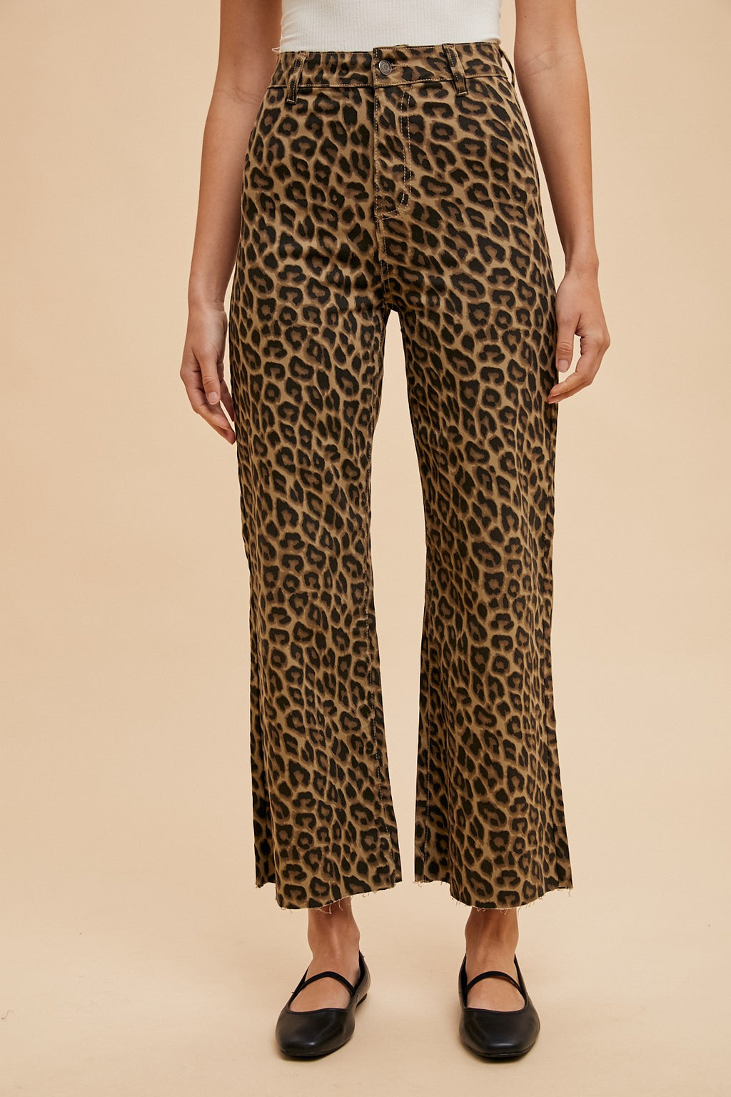 Leopard Wide Leg Trousers