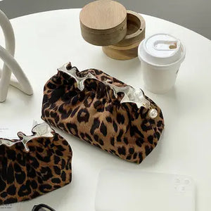 Vintage Leopard Cosmetic Bag