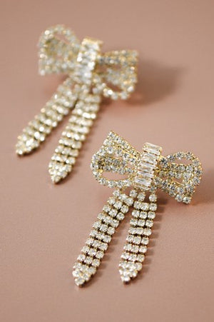 Pave Bow Earrings