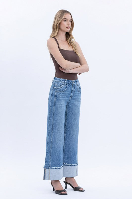 Kris High Rise Baggy Wide Jeans