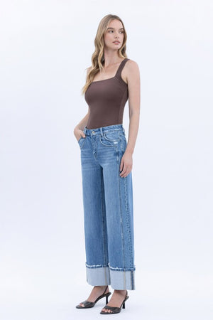 Kris High Rise Baggy Wide Jeans