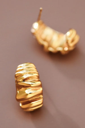 Wavy Gold Hoops