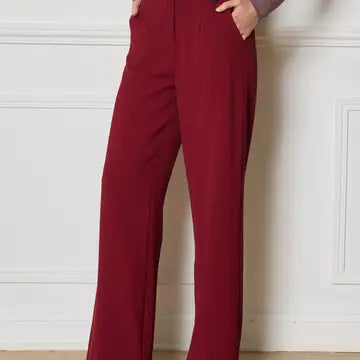 Wine Woven Trouser