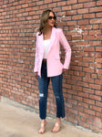 Pink  Double Breasted Blazer
