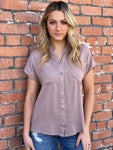 Mauve Pocketed Top