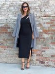 Black One Shoulder Design Dress