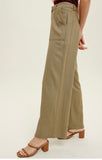 Olivia Khaki Linen Pants