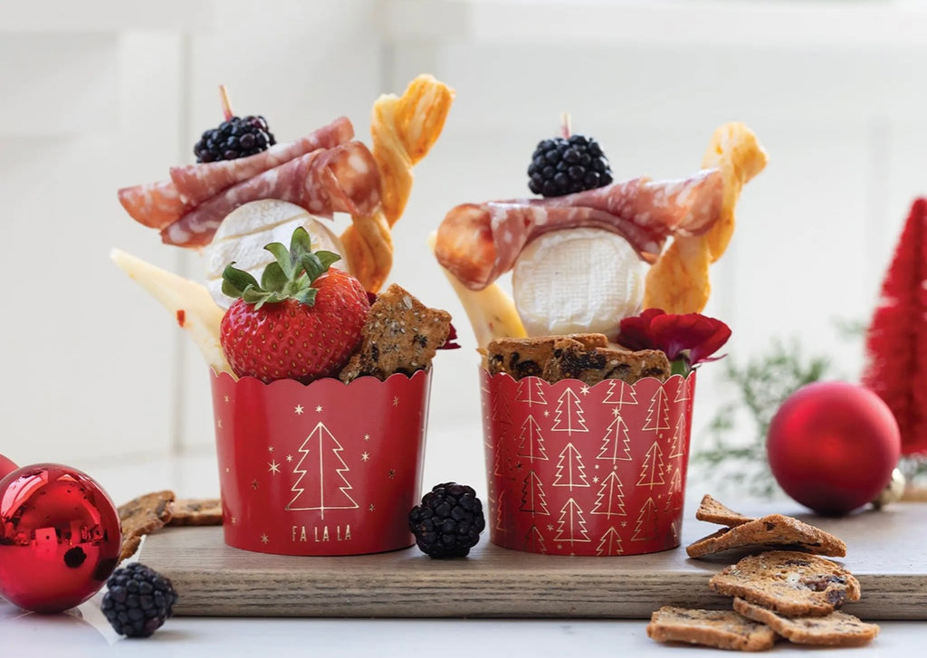 Red Tree Food Cups