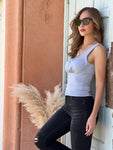 Periwinkle Ruched Tank