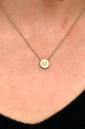 Circle Initial Necklace