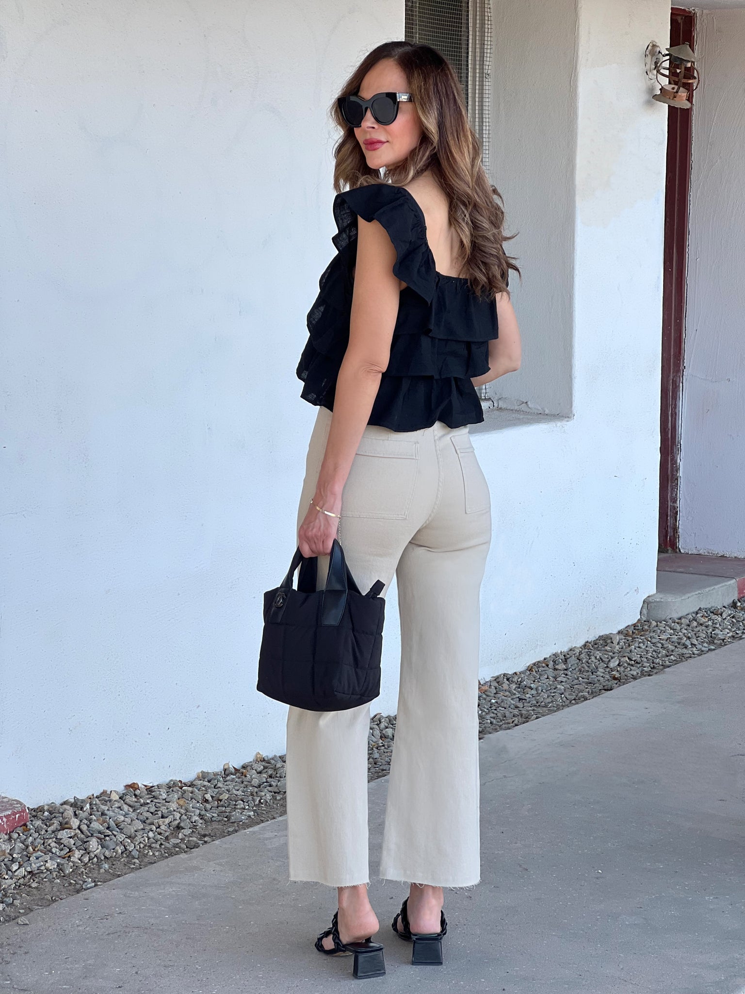 Almond Milk Wide Leg Trousers